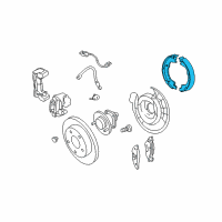 OEM 2007 Pontiac Torrent Park Brake Shoes Diagram - 96626083