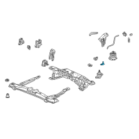 OEM 2001 Honda Accord Bracket, Stopper Side Mounting Diagram - 50829-S0A-000