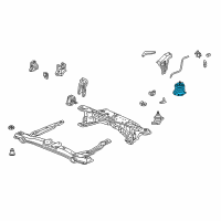 OEM 1998 Honda Accord Rubber Assy., RR. Engine Mounting (Ecm) Diagram - 50810-S84-A84