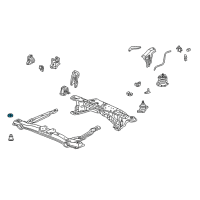 OEM 2000 Honda Odyssey Insulator C, Sub-Frame Mounting (Upper) Diagram - 50281-S87-A00