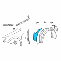 OEM 2014 Toyota Avalon Fender Liner Front Seal Diagram - 53888-06030