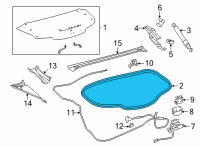 OEM 2022 Lexus LC500 WEATHERSTRIP, LUGGAG Diagram - 64461-11030