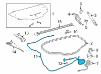 OEM Lexus LC500 Cable Sub-Assembly, LUGG Diagram - 64607-11030