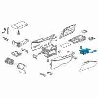 OEM 2014 Acura RLX Holder Assembly, Cup (Ebony Wood) Diagram - 77230-TY2-A01ZA