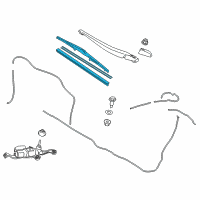 OEM Toyota Prius AWD-e Rear Blade Diagram - 85242-47072