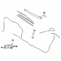 OEM 2021 Toyota Prius AWD-e Washer Hose Diagram - 90099-62085