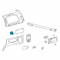 OEM 2002 Toyota Land Cruiser Cup Holder Diagram - 66907-60010-A1