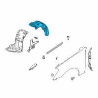 OEM Infiniti Protector-Front Fender, LH Diagram - 63843-EG000