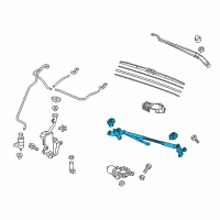 OEM 2018 Honda Ridgeline Link, FR. Wiper Diagram - 76530-TG7-A01