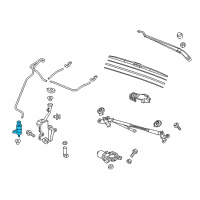 OEM 2020 Acura MDX Motor Assembly, Windshield Washer Diagram - 76806-TG7-A01