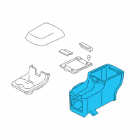 OEM 2009 Ford Taurus X Rear Console Diagram - 5F9Z-74045A36-AC