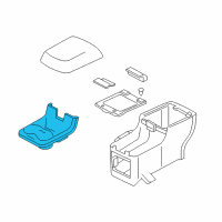 OEM Ford Taurus X Cup Holder Diagram - 8A4Z-7413562-AA