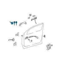 OEM 2009 Toyota Tundra Cylinder & Keys Diagram - 69052-0C010