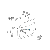 OEM 2011 Toyota Tundra Lock Cable Diagram - 69710-0C030