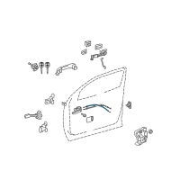 OEM 2018 Toyota Tundra Lock Cable Diagram - 69750-0C051