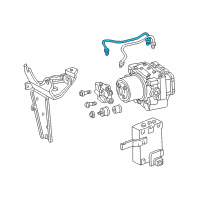 OEM Acura RL Pipe T, Brake Diagram - 46373-SW5-J10