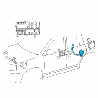 OEM 2011 Lexus LX570 Sensor Sub-Assy, Height Control, Rear LH Diagram - 89408-60020