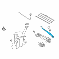 OEM 2013 Toyota Prius C Wiper Arm Diagram - 85211-52420