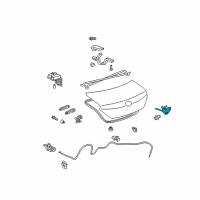 OEM Toyota Solara Lock Assembly Diagram - 64600-AA010