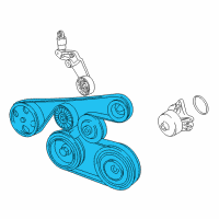 OEM 2006 Toyota Matrix Serpentine Belt Diagram - 90080-91134-83