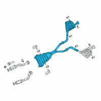 OEM Jeep Grand Cherokee Exhaust Resonator Diagram - 68304500AD