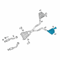 OEM 2018 Jeep Grand Cherokee Exhaust Resonator Diagram - 68304499AD