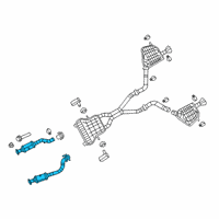 OEM 2019 Jeep Grand Cherokee Front Catalytic Converter Diagram - 68306092AA