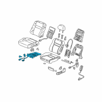 OEM 2006 Honda Accord Heater, Left Front Seat Cushion Diagram - 81534-SDA-A05