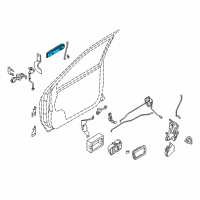 OEM 1999 Nissan Pathfinder Handle, Outside Diagram - 80607-3W42A