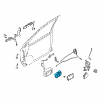 OEM Nissan Pathfinder Rear Door Inside Handle Assembly Left Diagram - 80671-3W402