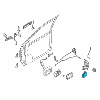 OEM Nissan Frontier Door Lock Actuator Motor, Front Diagram - 80552-5P013