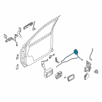 OEM Infiniti QX4 Rod-Lock Knob, RH Diagram - 80510-0W00A