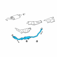 OEM 2013 Toyota Corolla Converter & Pipe Diagram - 17410-37420