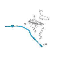 OEM 2014 Chevrolet Corvette Automatic Transmission Range Selector Lever Cable Assembly Diagram - 23104556