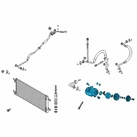 OEM 2016 Ford F-350 Super Duty Compressor Diagram - BC3Z-19703-D