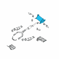 OEM 2003 Infiniti G35 Exhaust Main Muffler Assembly Diagram - 20100-AM800