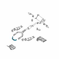 OEM Infiniti M35 Mounting Assy-Exhaust Diagram - 20711-AF40A