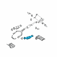 OEM 2003 Nissan 350Z Three Way Catalyst Converter Diagram - 208B3-CD425