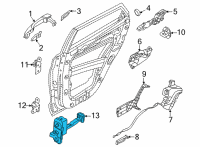 OEM 2022 Hyundai Santa Cruz CHECKER ASSY-REAR DOOR, LH Diagram - 77980-K5000