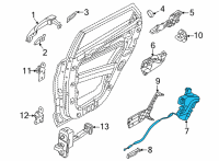 OEM 2022 Hyundai Santa Cruz LATCH ASSY-REAR DOOR, RH Diagram - 81420-K5000