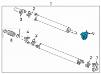 Genuine Toyota Driveshaft Center Support Bearing diagram