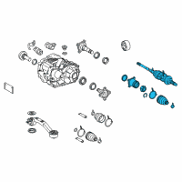 OEM 2022 Lexus RX450h Shaft Assembly, Rear Drive Diagram - 42340-0E071