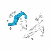 OEM 2010 Ford Fusion Fender Liner Diagram - AE5Z-16102-B