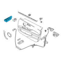 OEM 2008 BMW 335xi Driver Side Window Control Switch Diagram - 61-31-9-217-332