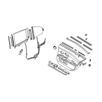 OEM 2004 BMW 745Li Inner Left Window Channel Cover Diagram - 51-35-7-004-533