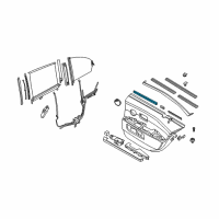 OEM BMW Alpina B7 Inner Left Window Channel Cover Diagram - 51-35-7-044-145