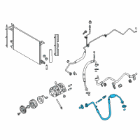 OEM 2013 Ford Mustang AC Hoses Diagram - DR3Z-19972-A