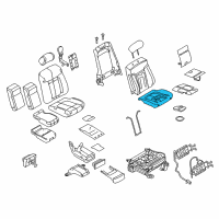 OEM Seat Cushion Pad Diagram - 9L3Z-15632A23-A