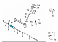 OEM Hyundai Santa Cruz BELLOWS-STEERING GEAR BOX Diagram - 56528-N9000