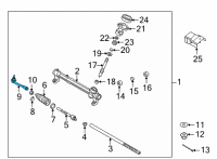 OEM Hyundai Tucson END ASSY-TIE ROD, LH Diagram - 56820-N9100